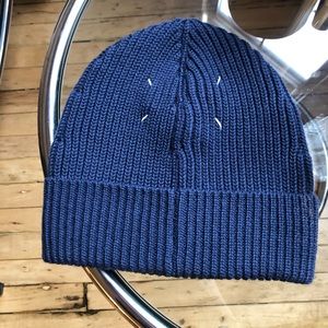 Maison Margiela-Four-stitches beanie-Size M Blue